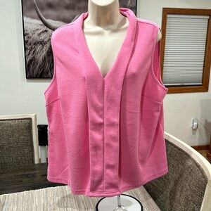 SHEIN curve brand, size 2X pink tank top with collar